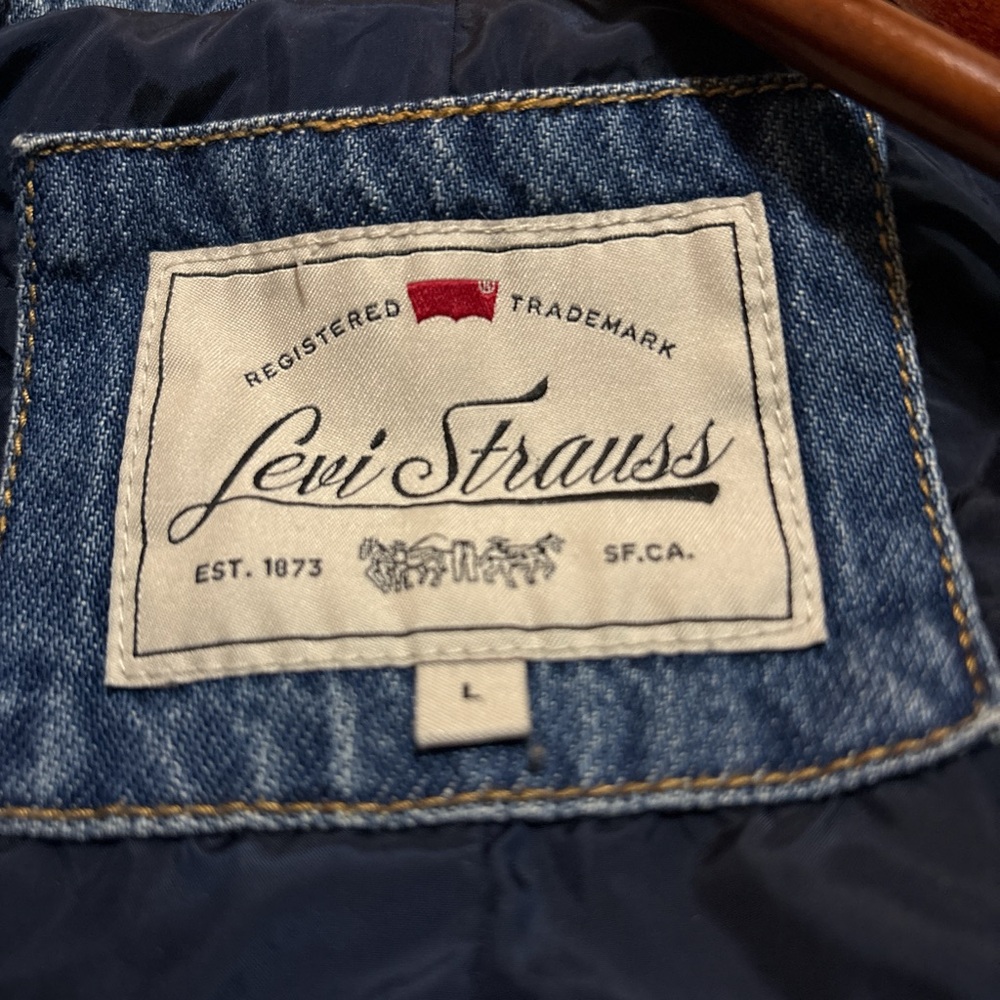 Levi's Blue Denim Trench Coat - Picture 3 of 4